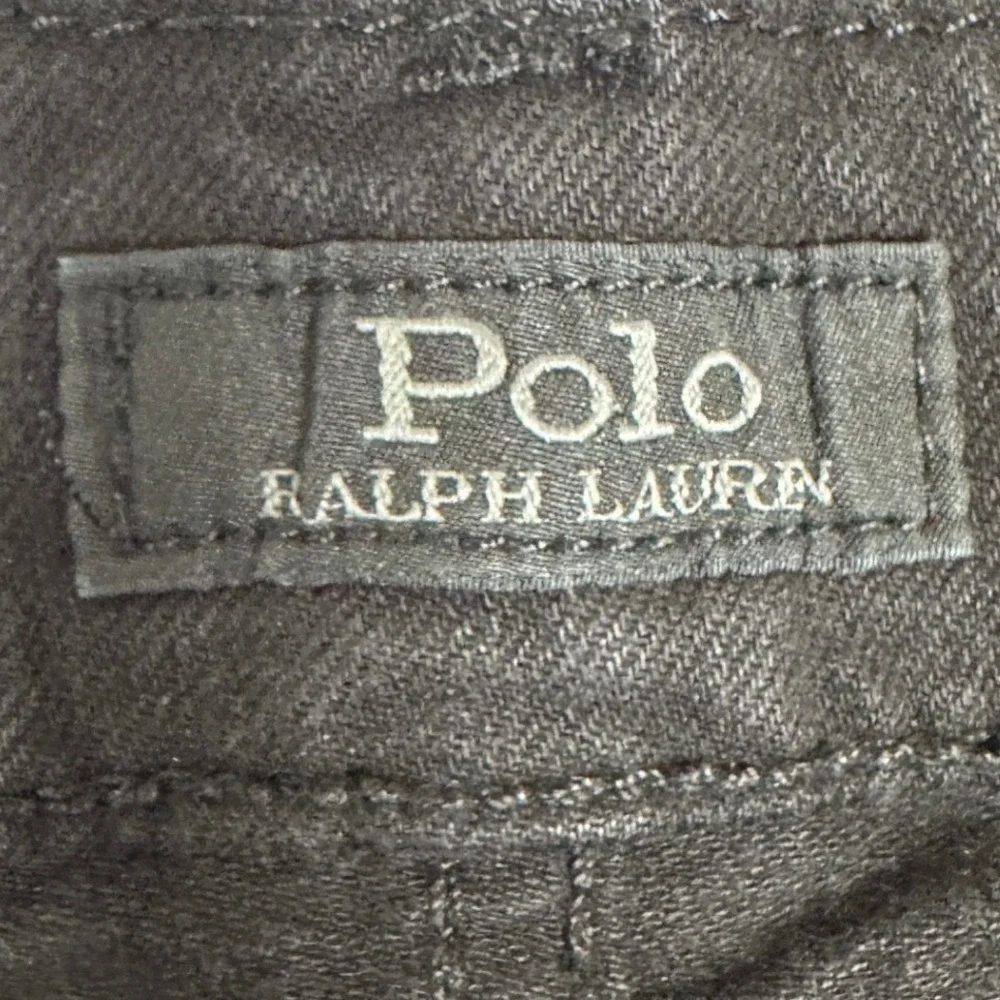 Polo Ralph Lauren Jeans Mens 42X34 Black Hampton Relaxed Straight Stretch Denim